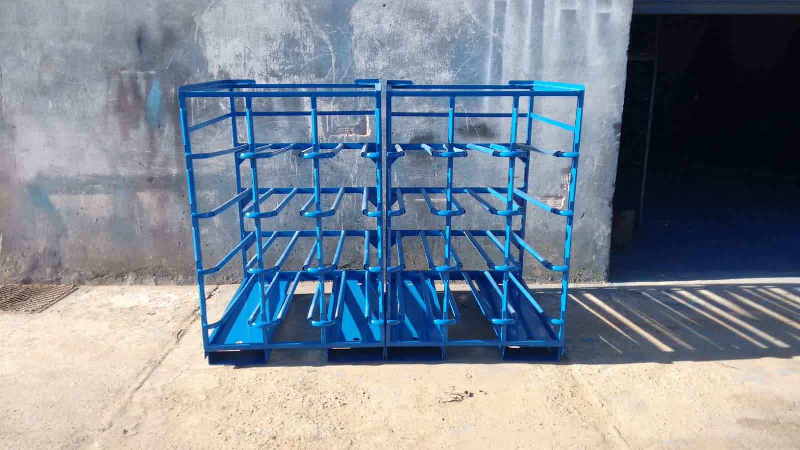Rack portabidones terminado