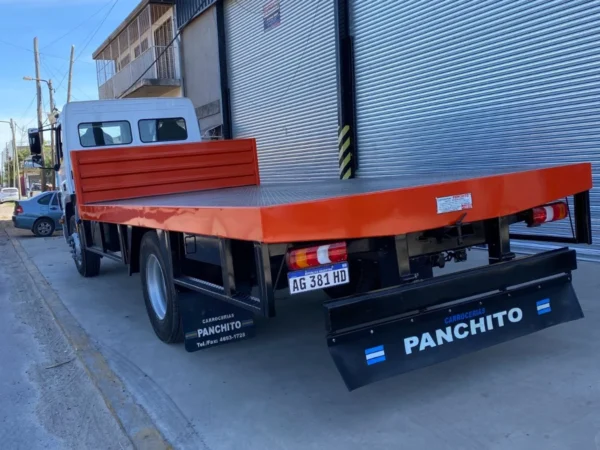 Carroceria Tipo Playa Para Camion Color Naranja