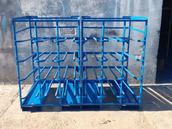 Estanteria Industrial Metalica Azul Con Soportes